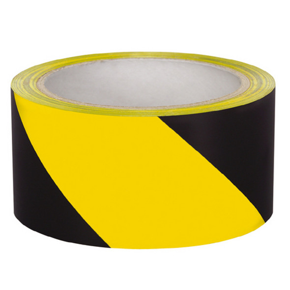 Hazard Stripe Tape-2"X36yd Black-Yellow