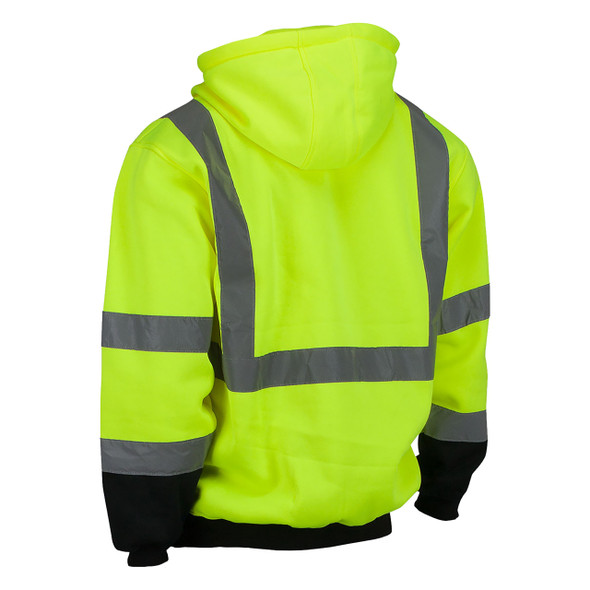 Pullover Hooded Sweatshirt with Black Bottom 323-1350B - Back