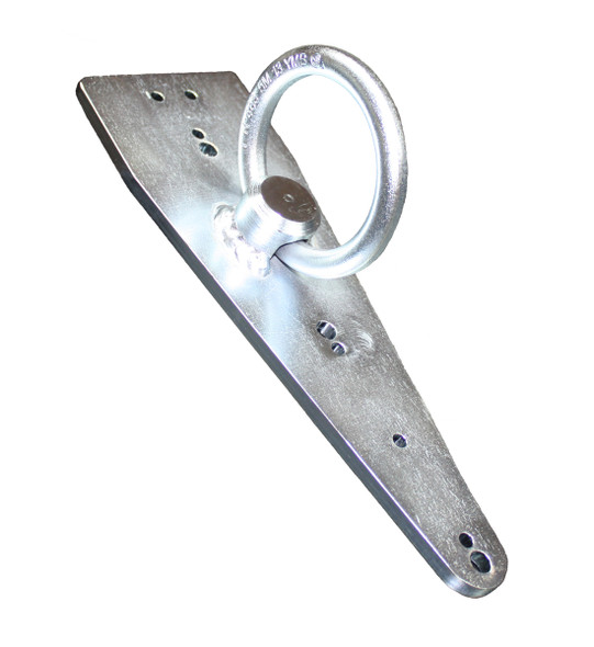 Reusable compact roof anchor that can be fastened with nails or threaded fasteners.