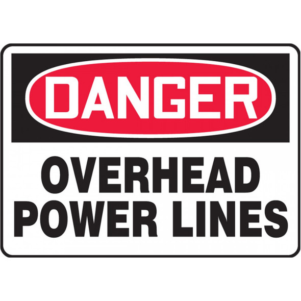 Danger Sign - Overhead Power Lines