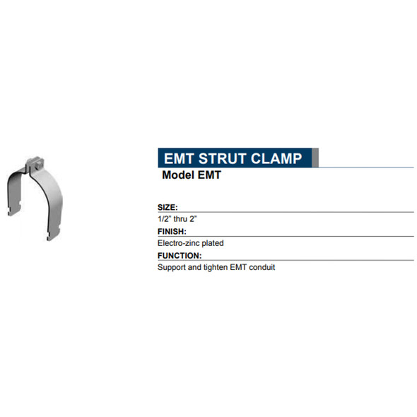 Pipe Clamps, EMT