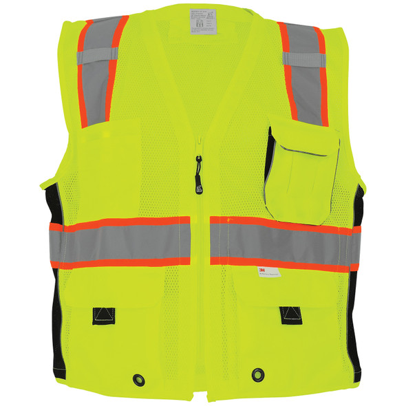 FrogWear® HV Premium High-Visibility Mesh Polyester Surveyors Safety Vest - GLO-079