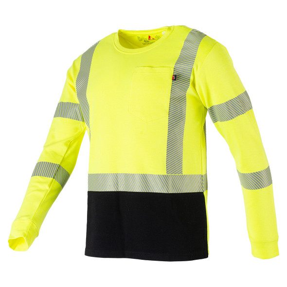 FR Hi Vis Black Bottom T-shirt Class 3 TSMAYBC3