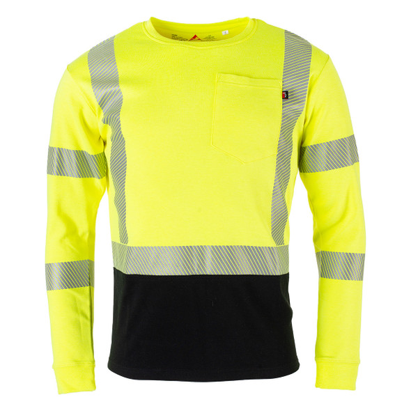Flamesafe FR Hi Vis Black Bottom T-shirt Class 3 TSMAYBC3