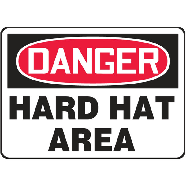 Danger Sign - Hard Hat Area