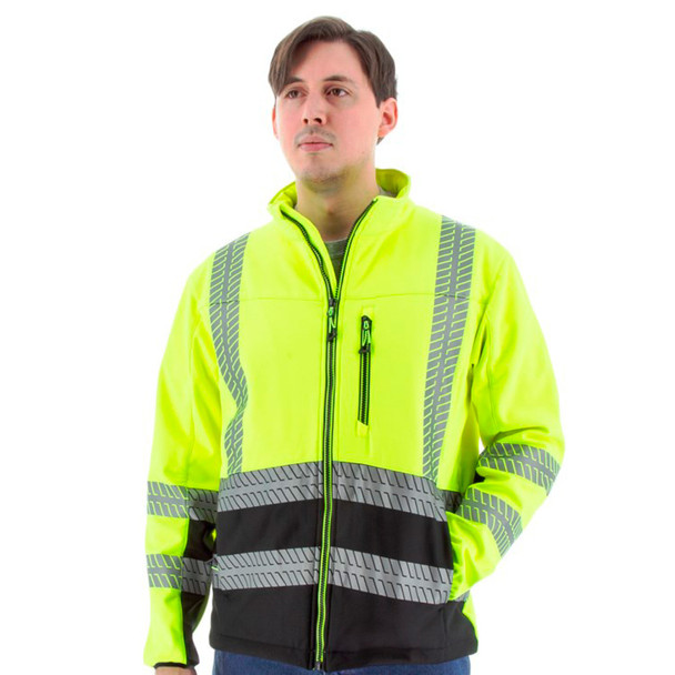 Majestic Class 3 High Visibility Water Resistant Softshell Jacket 75-1373
