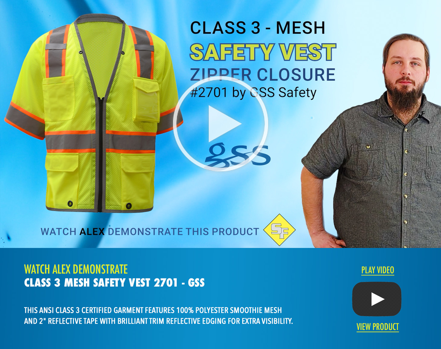 Alex Features Best Class 3 Safety Vest with Maximum Visibility in High-risk Environments