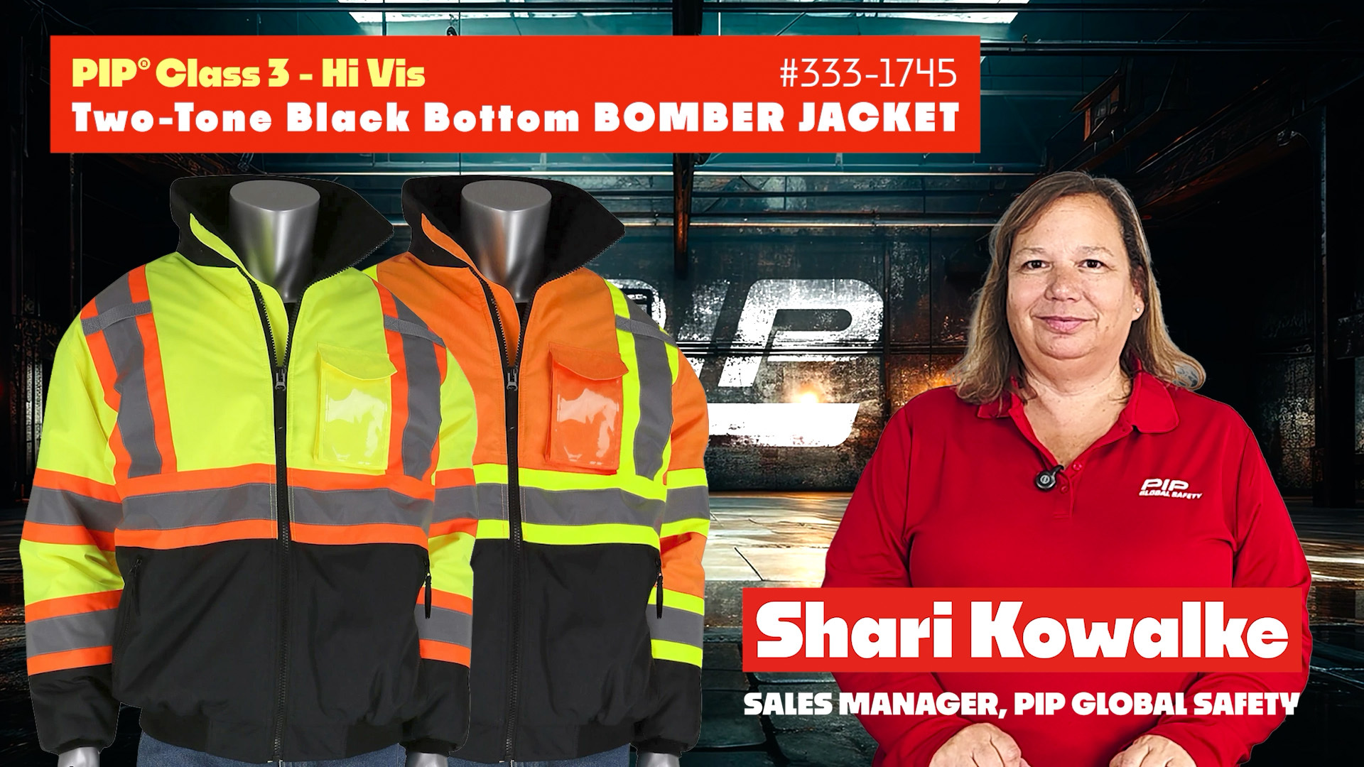 Shari features Class 3 Hi Vis Two-Tone Black Bottom Bomber Jacket 333-1745