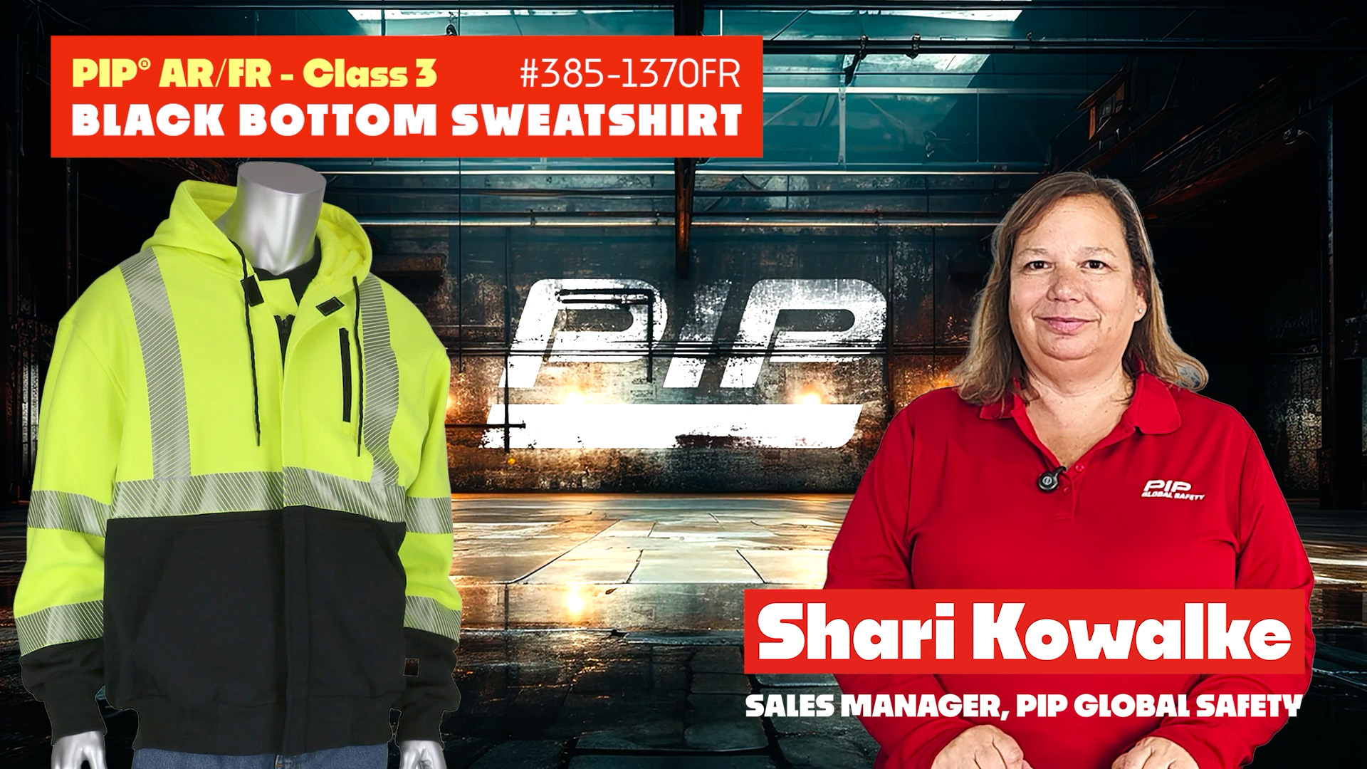 385-1370FR Full Zip Hooded Sweatshirt PIP Shari