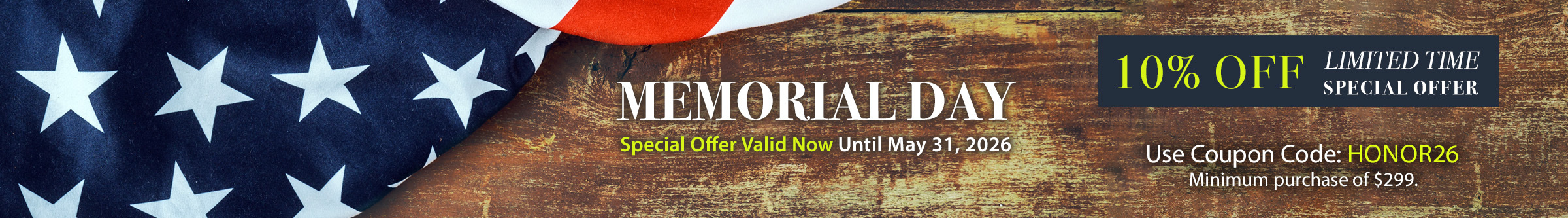Memorial Day Special Offer