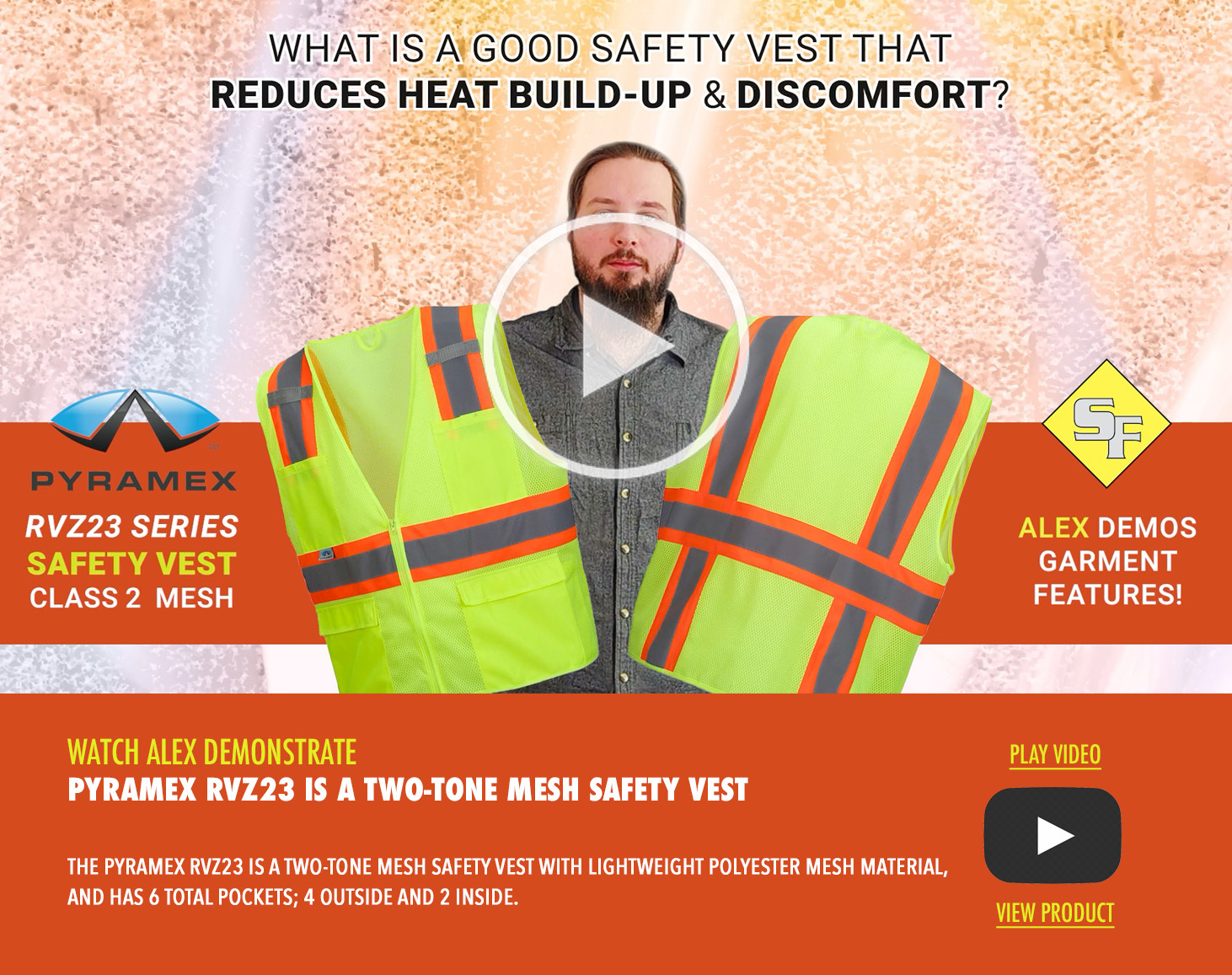 6-Pocket Contrast Vest That Reduces Heat Buildup & Discomfort – Alex Demos the RVZ23 Series