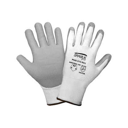 Smooth Polyurethane-Coated Black Seamless HPPE Cut, Abrasion, and Puncture  Resistant Gloves - PUG-655