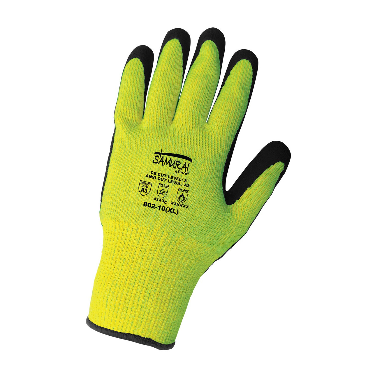 Level 4 Cut Resistant Gloves - Samurai Glove High-Visibility Gloves