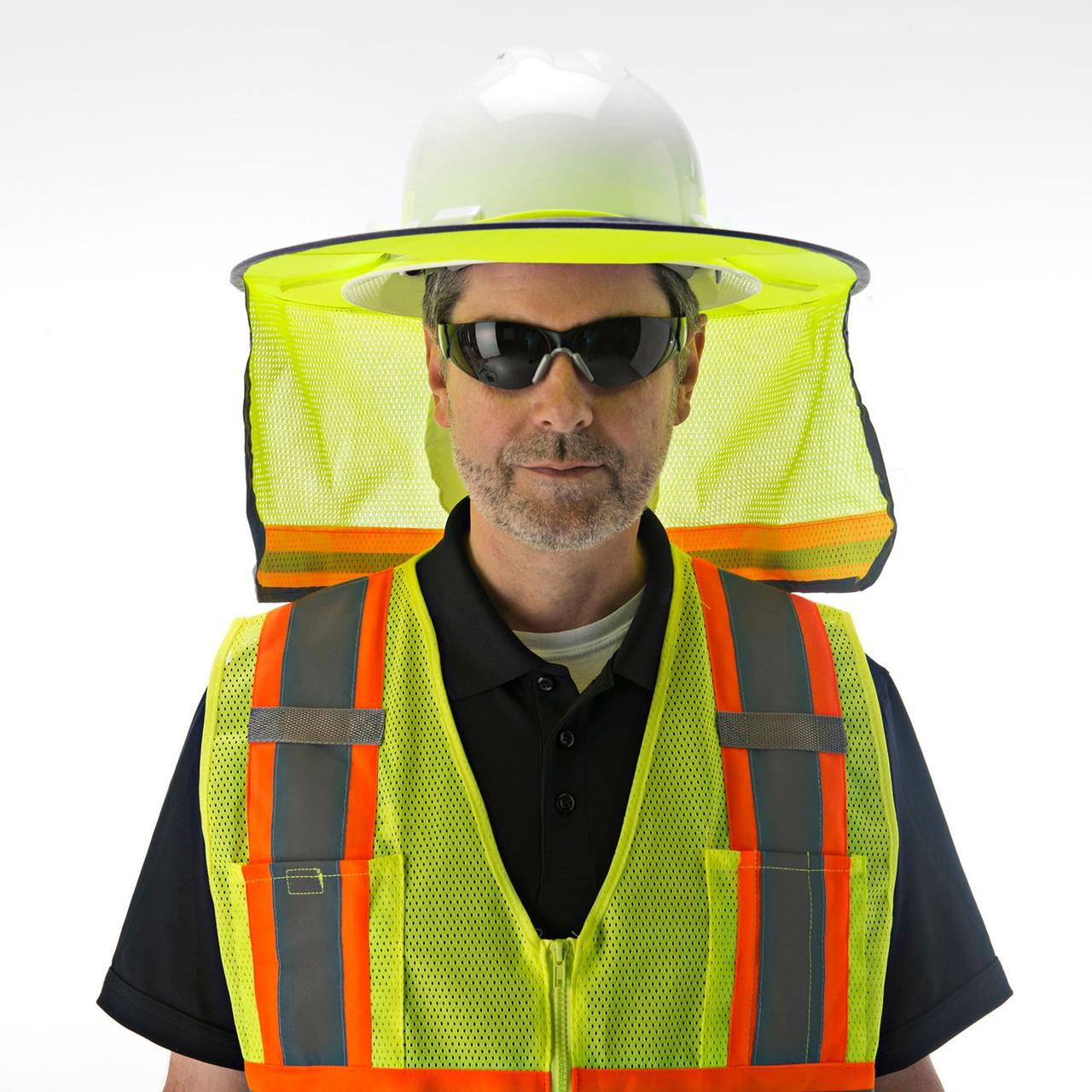 Cordova VHB101 Hard Hat, FullBrim, Neck Shade, Lime