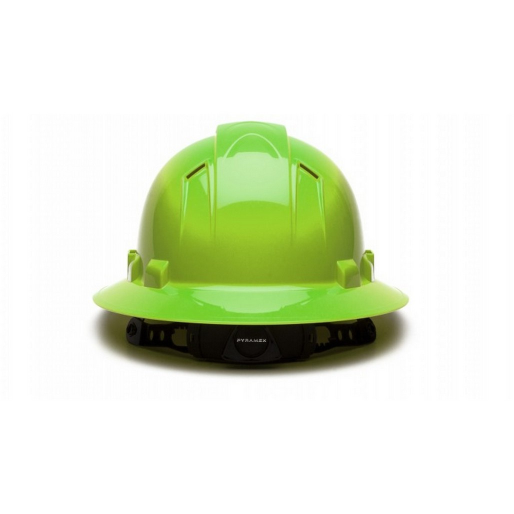 Pyramex Safety HP54131V Ridgeline Full Brim 4 Pointt Ratchet HiVis