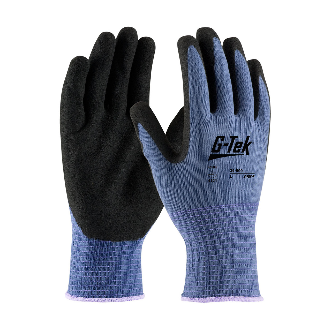 True Grip Gloves, General Purpose, Nitrile Coated, Large