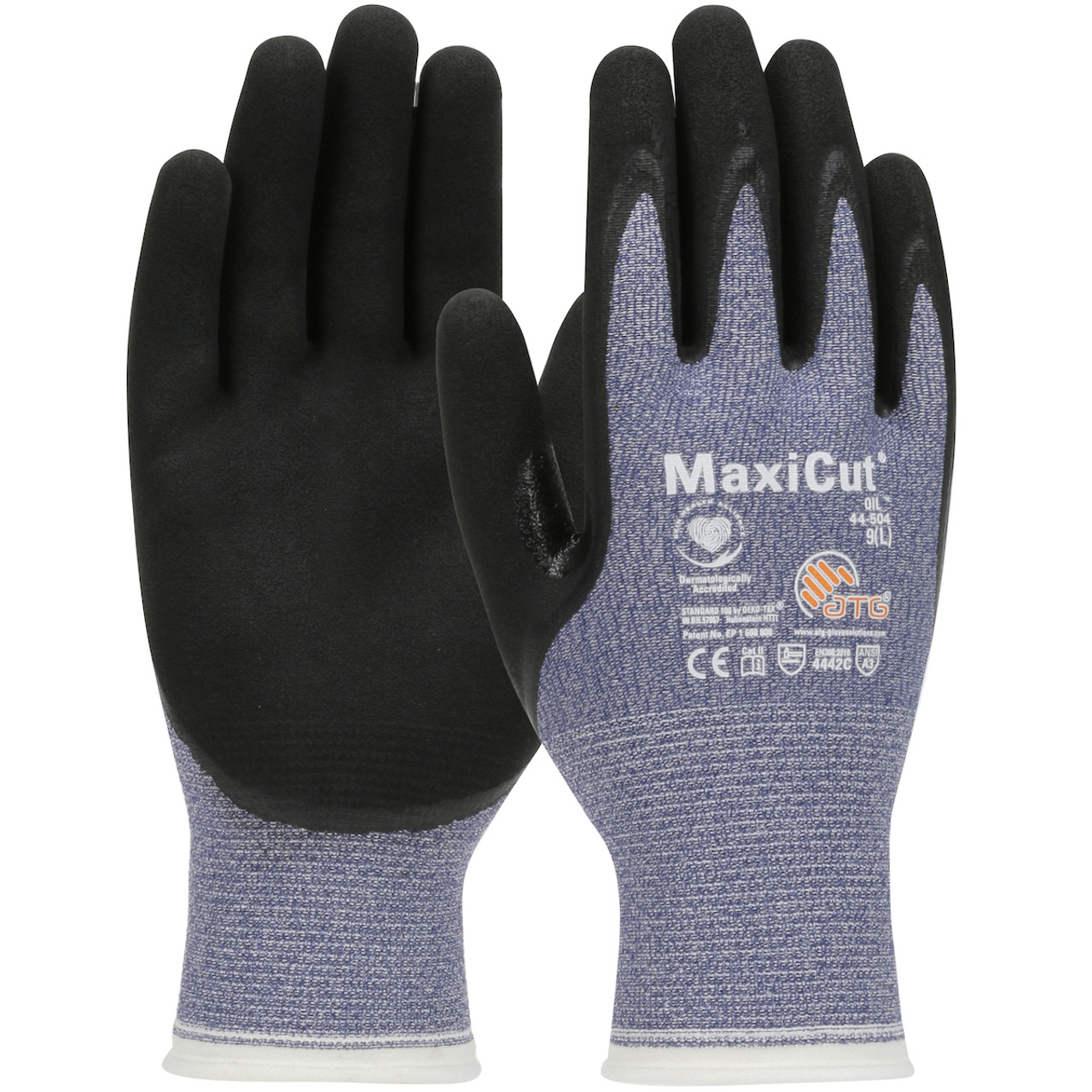 Oil Resistant Work Gloves w/Micro Sandy-Foam Nitrile Palm Coating