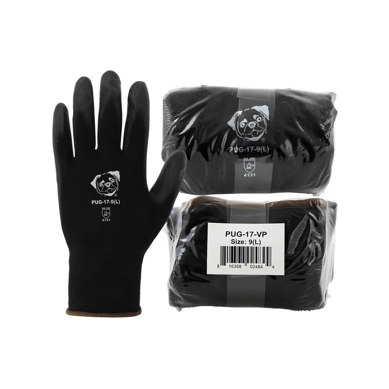 Global Glove PUG-17 Lightweight Polyurethane Dipped Work Gloves,  Anti-Static/Electrostatic Compliant with Secure Grip, Bare Hand  Sensitivity, Black