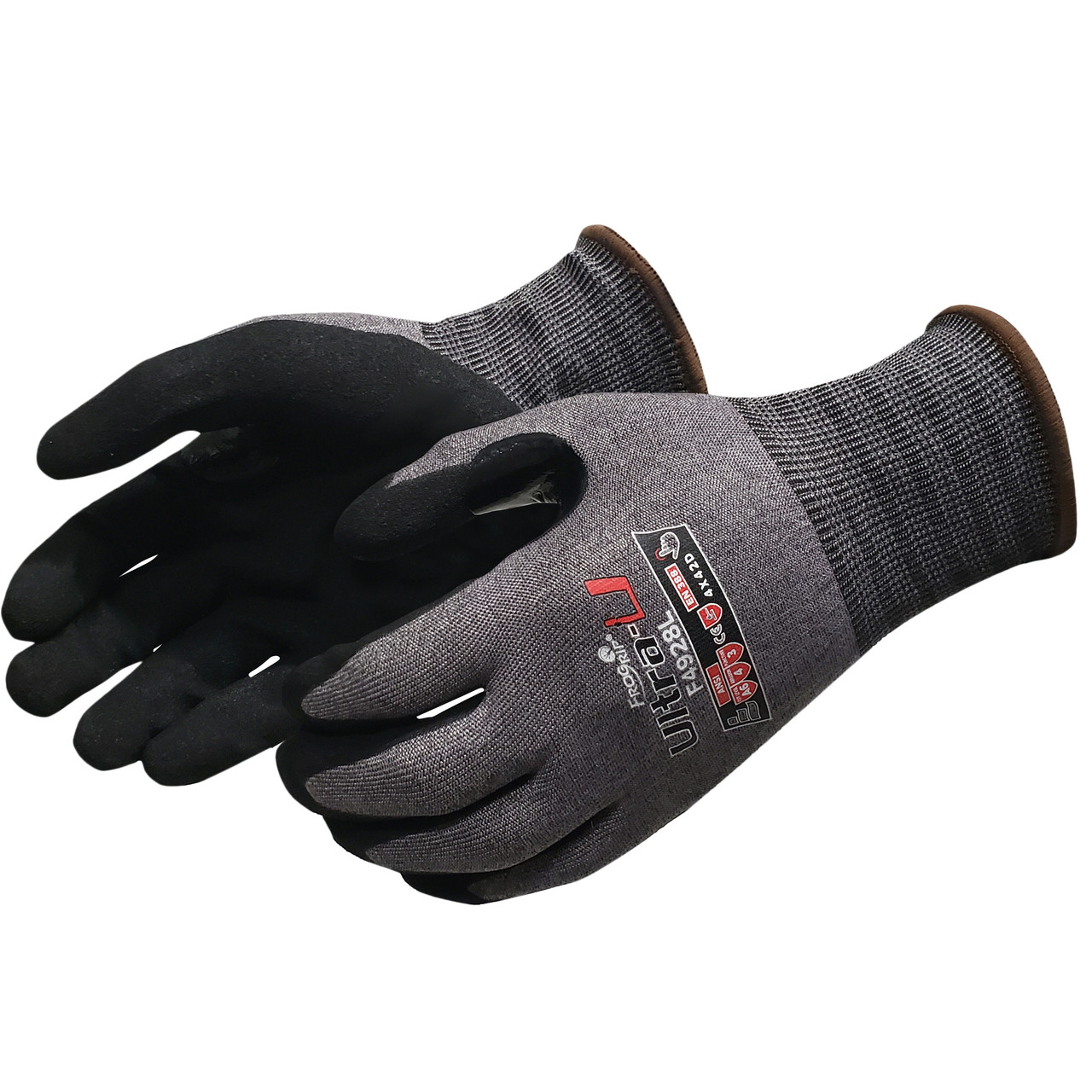 Liberty Safety F4928 Ultra-U Black Sandy Nitrile 18G, ANSI A6 Cut