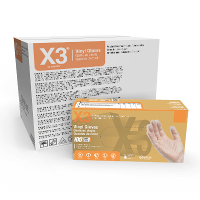 Ammex GPX3 Industrial Grade Vinyl Gloves, Powder Free