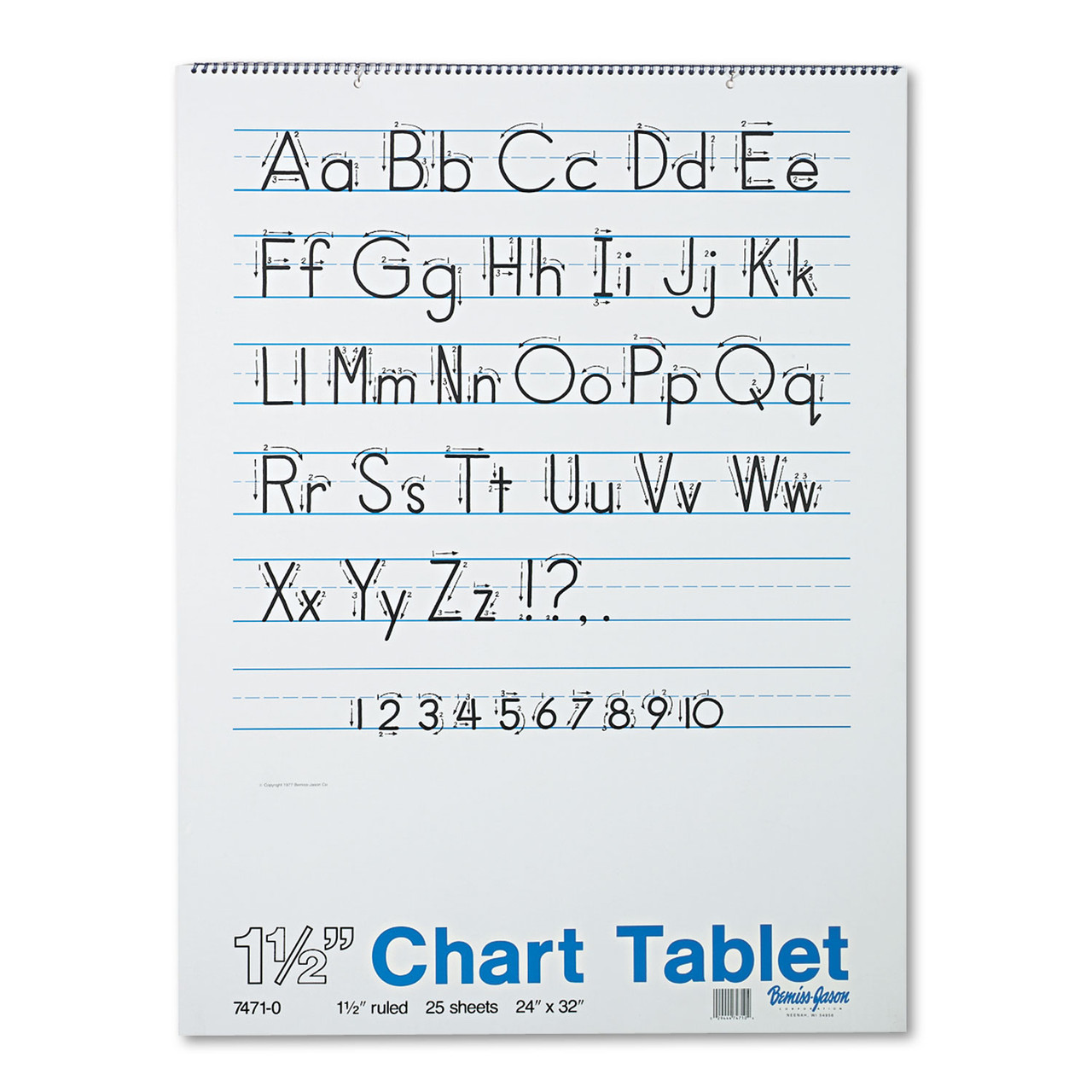 Chart Tablets w/Cursive Cover PAC74620 