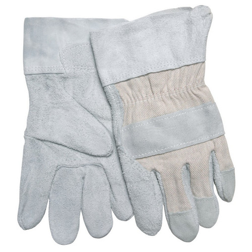 MCR Safety 1240 C Grade Split Shoulder Leather,White Back, 2 1/2" Leather Cuff