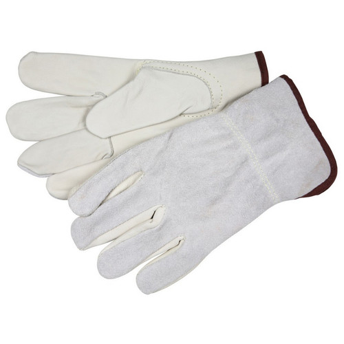 MCR Safety 32056XS Driver Glove, Industry Grade Unlined Grain palm, split leather back, Keystone thumb