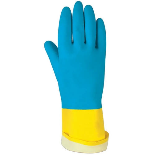 MCR Safety 5410SE Chem-Tech, 20 Mil, Blue Neoprene Over Yellow Latex, 12" Length