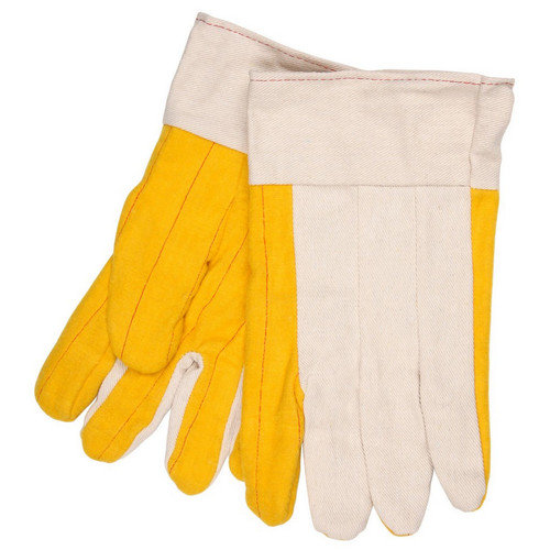 MCR Safety 8516S Golden chore gloves, fleece quilted palm, regular weight, canvas back & 2.5" cuff