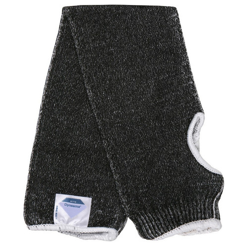 MCR Safety 9318D7MT 7 Gauge Salt and Pepper Dyneema Cut Resistant Sleeve, ANSI A2, 18 Inch with Thumb Slot