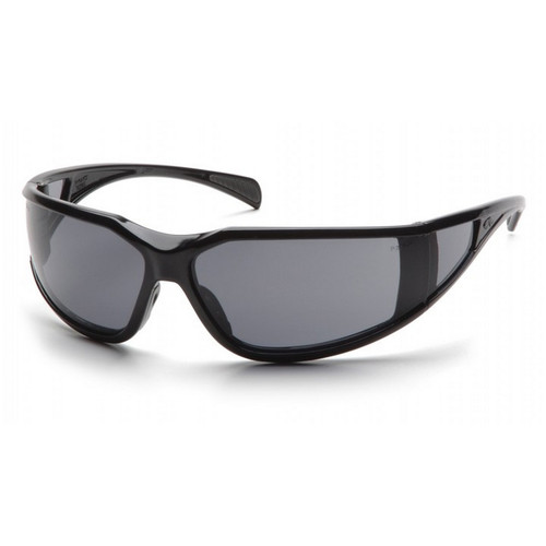 Pyramex Safety SB5120DT Exeter - Glossy Black Frame/Gray Anti-Fog Lens Safety Glasses