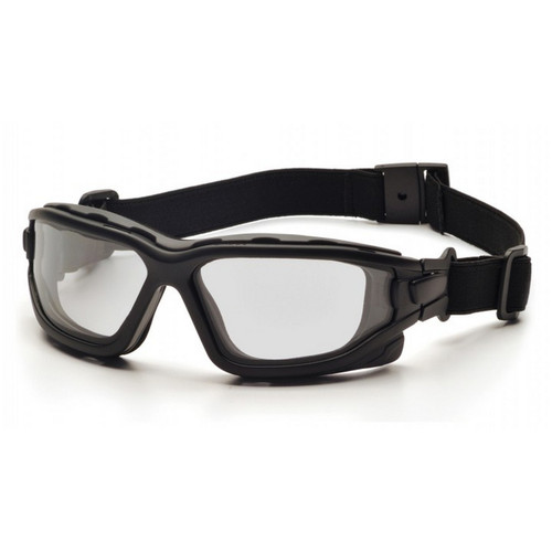 Pyramex Safety SB7010SDT I-Force - Black Strap-Temples/Clear Anti-Fog Lens Safety Glasses
