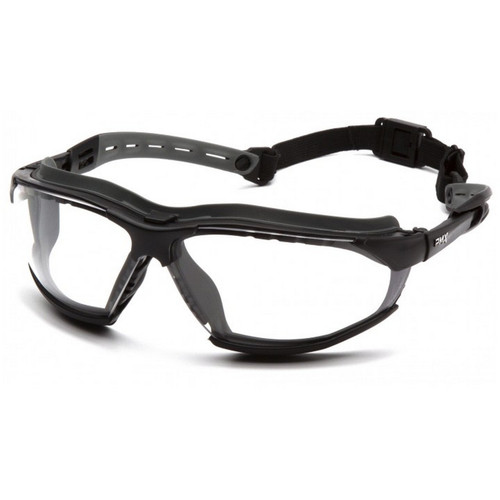 Pyramex Safety GB9410STM Isotope - Black-Gray Body / Clear H2MAX AF Lens Safety Glasses