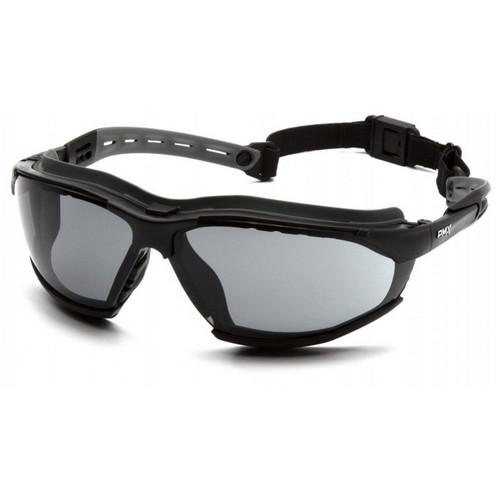 Pyramex Safety GB9420STM Isotope - Black-Gray Body / Gray H2MAX AF Lens Safety Glasses