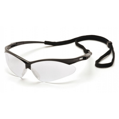 Pyramex Safety SB6310STP PMXTREME - Black Frame/Clear Anti-Fog Lens with Black Cord Safety Glasses