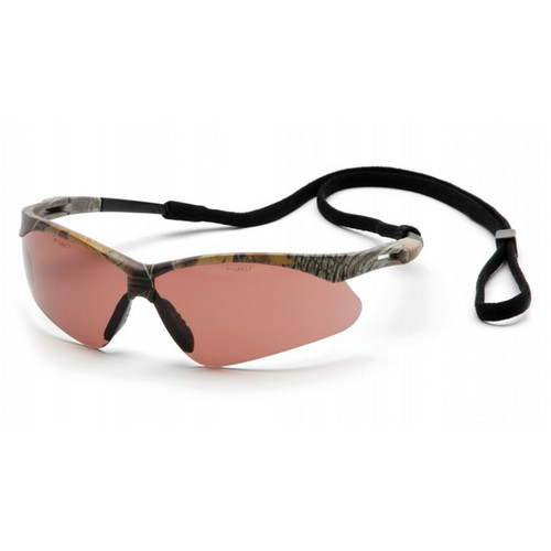 Pyramex Safety SCM6318STP PMXTREME - Camo Frame/Sandstone Bronze Anti-Fog Lens with Black Cord Safety Glasses