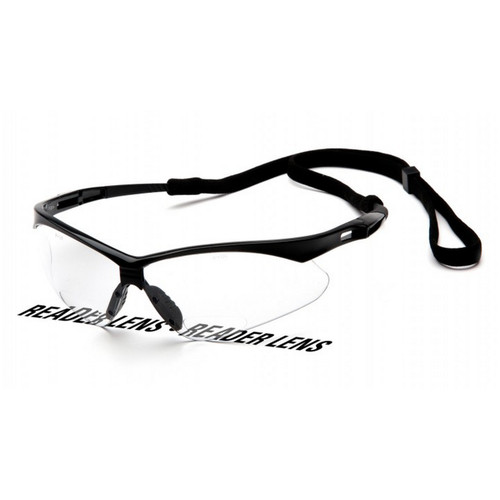 Pyramex Safety SB6310SPR15 PMXTREME Readers - Black Frame/Clear +1.5 Reader Lens with Black Cord Safety Glasses
