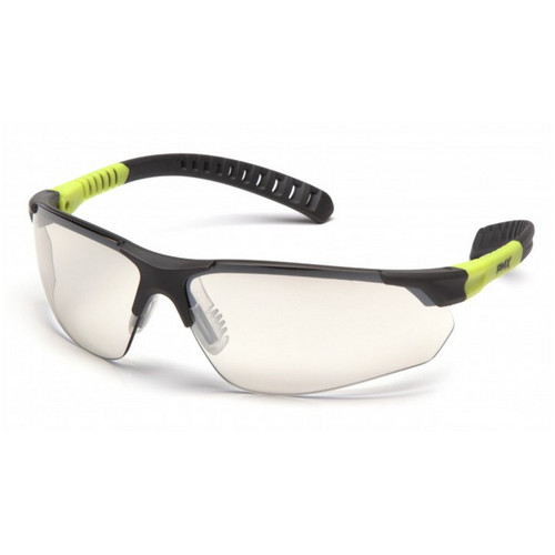 Pyramex Safety SGL10180D Sitecore - Gray and Lime/Indoor/Outdoor Mirror Lens Safety Glasses