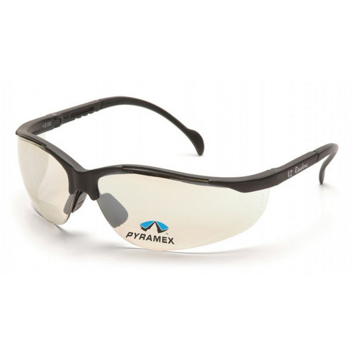 Pyramex Safety SB1880R20 V2 Readers - Black Frame/Indoor/Outdoor Mirror + 2.0 Lens Safety Glasses