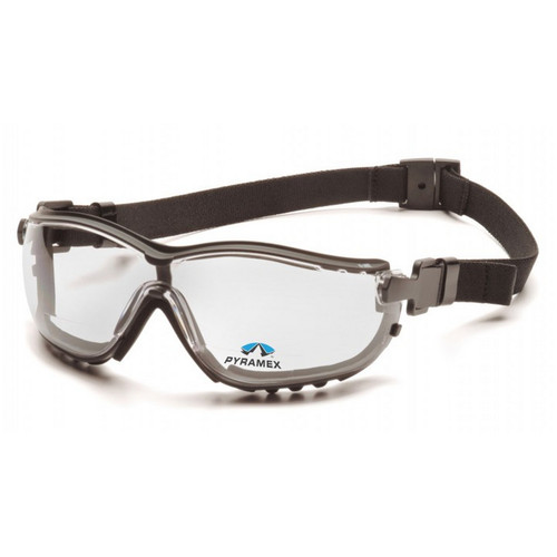 Pyramex Safety GB1810STR25 V2G Readers - Black Frame/Clear Anti-Fog +2.5 Les Safety Glasses