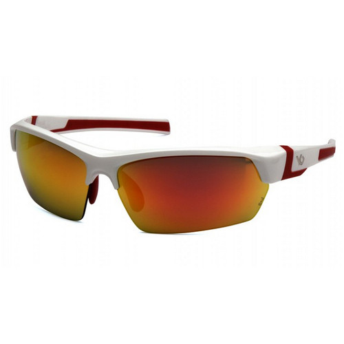 Pyramex Safety VGSWR355T Venture Gear - Tensaw - White-Red Frame/Sky Red Mirror Anti-Fog Lens Safety Glasses