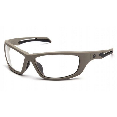 Pyramex Safety VGST1310T Howitzer - Tan frame/clear anti-fog lens Safety Glasses