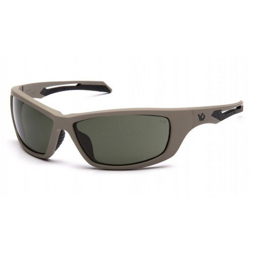 Pyramex Safety VGST1322T Howitzer - Tan frame/forest gray anti-fog lens Safety Glasses