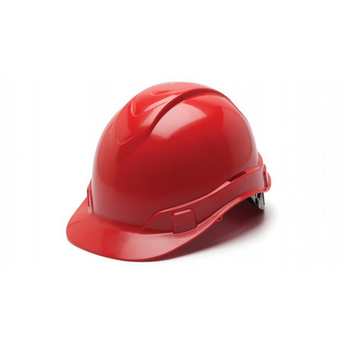 Pyramex Safety HP44120 Ridgeline Hard Hat - Red-Ridgeline Cap Style 4 Pt Ratchet Suspension