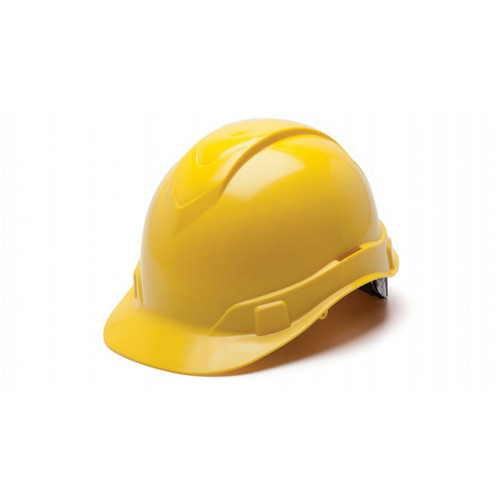 Pyramex Safety HP46130 Ridgeline Hard Hat - Yellow-Ridgeline Cap Style 6 Pt Ratchet Suspension
