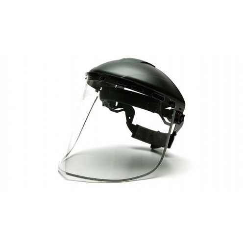 Pyramex Safety S1040 Visors - Clear-Aluminum bound PC faceshield