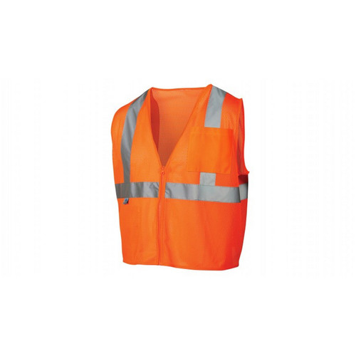 Pyramex Safety RVZ2220SE Safety Vest - Hi-Vis Orange - Self-Extinguishing ANSI Type R Class 2