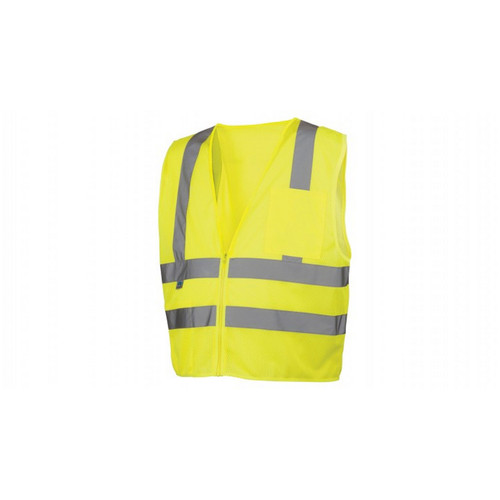 Pyramex Safety RVZ2610 Safety Vest - Hi-Vis Lime 2 Stripes ANSI Type R Class 2