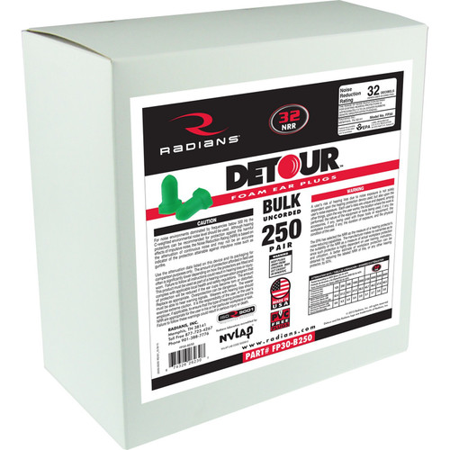 Radians FP30-B250 Detour Winged Foam Plug 250 Pr Refill
