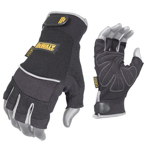 DeWalt DPG230 DeWalt Fingerless Perforated Glove Palm Ovrly